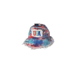 Denim blue bucket hat USA NWT